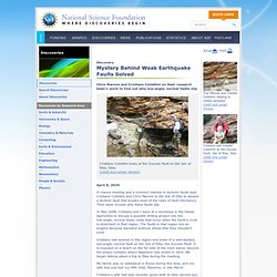 National Science Foundation (NSF) Discoveries - Mystery Behind Weak Earthquake Faults Solved