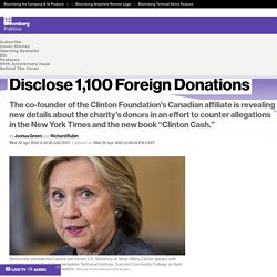 Clinton Foundation Failed to Disclose 1,100 Foreign Donations - Bloomberg