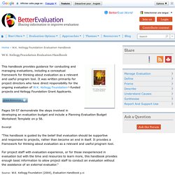 W.K. Kellogg Foundation Evaluation Handbook