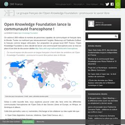 Open Knowledge Foundation lance la communauté francophone !