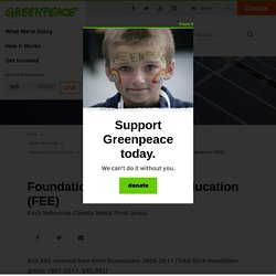 Foundation for Economic Education (FEE) - Greenpeace USA