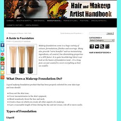 Foundation - The Hair And Makeup Artist HandbookThe Hair And Makeup Artist Handbook