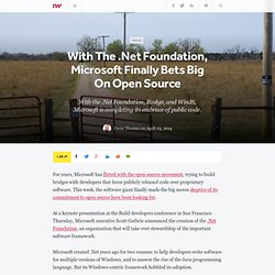 With The .Net Foundation, Microsoft Finally Bets Big On Open Source