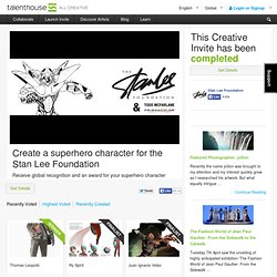 Create a superhero character for the Stan Lee Foundation presented by Prismacolor