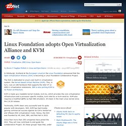 Linux Foundation adopts Open Virtualization Alliance and KVM