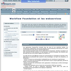 Workflow Foundation et les webservices