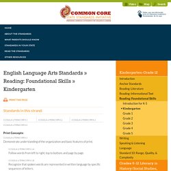 Reading: Foundational Skills