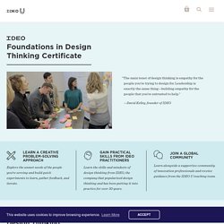 Foundations in Design Thinking Certificate