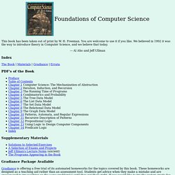 Aho/Ullman Foundations of Computer Science
