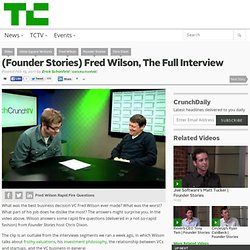 (Founder Stories) Fred Wilson, The Full Interview