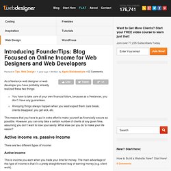 FounderTips: Blog Focused on Online Income for Web Designers and Web Developers