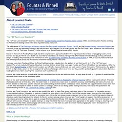 Fountas & Pinnell- Guided Reading Information