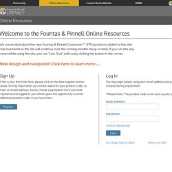 Fountas & Pinnell - RESOURCE REPOSITORY