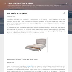 Four Benefits of Storage Bed