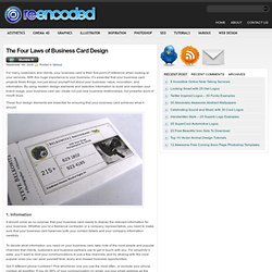 The Four Laws of Business Card Design