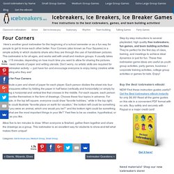 Four Corners Icebreaker Game