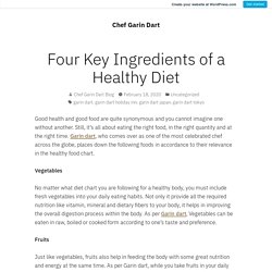 Four Key Ingredients of a Healthy Diet
