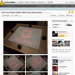 The Four Player Coffee Table Pong Video Game.
