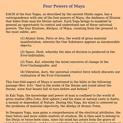 Four Powers of Maya