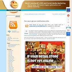 Four Ways To Get Your Retail Business Online