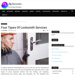 Differeent Types Of Locksmith Services