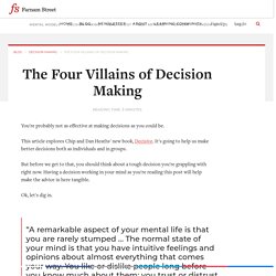 Decisive: The Four Villains of Decision Making