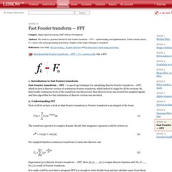 Fast Fourier transform — FFT — Librow — Software development