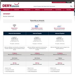 Fournisseur Abonnement Connexion Internet Québec - DERYtelecom