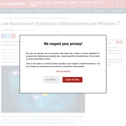 Les fournisseurs d’antivirus n’abandonnent pas Windows 7