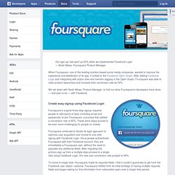 Foursquare - Développeurs Facebook