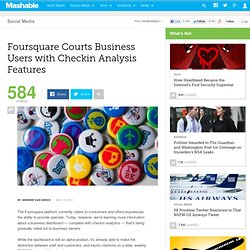 Foursquare Courts Business Users with Checkin Analysis Features