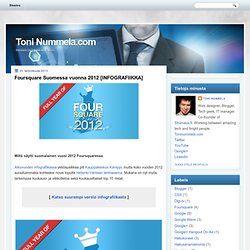 Foursquare Suomessa vuonna 2012 [INFOGRAFIIKKA] - Toni Nummela.com