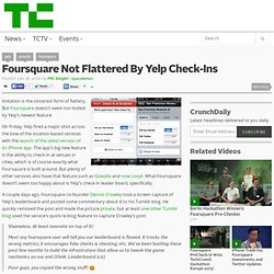 Foursquare Not Flattered By Yelp Check-Ins