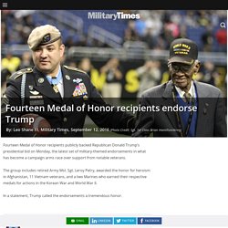 Fourteen Medal of Honor recipients endorse Trump