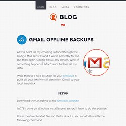 Gmail offline backups