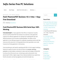 Foxit PhantomPDF 10.1.1 Mac + Keys Free Download