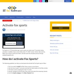 Foxsportsgo com Roku Activation Steps