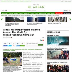 Global Fracking Protests Planned Around The World By GlobalFrackdown Campaign