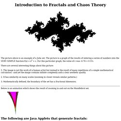 Fractals and Chaos Theory