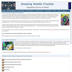 Amazing Seattle Fractals - Fractal Software Programs & Fractal Generators<