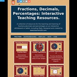 Fraction, Percentage, and Decimal Resource Menu