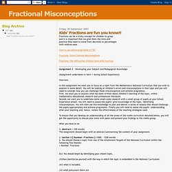 Fractional Misconceptions: Kids' Fractions are fun you know!! - Nightly