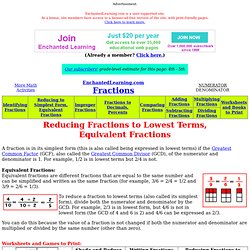 Reducing Fractions to Lowest Terms