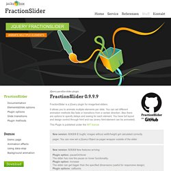 FractionSlider: jQuery parallax Slider Plugin
