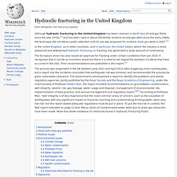 Hydraulic fracturing in the United Kingdom