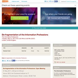 De-fragmentation of the Information Professions