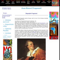 Fragonard peintre - Biographie Fragonard, oeuvres et tableaux Fragonard Jean-Honoré