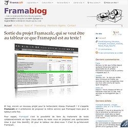 Sortie du projet Framacalc, qui se veut être au tableur ce que Framapad est au texte !