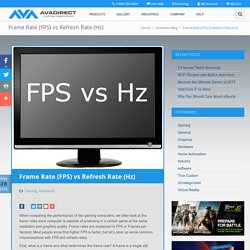 Frame Rate (FPS) vs Refresh Rate (Hz) - AVADirect