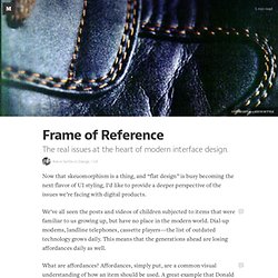 Frame of Reference — Design/UX